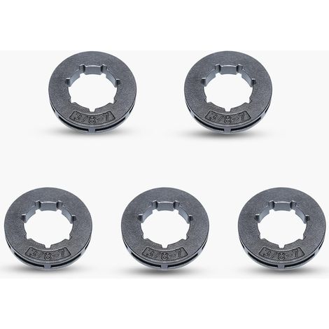 5Pcs jante de roue dentée 3/8" pas 7 dents 19 mm pour Stihl MS360 MS310 Husqvarna 154 254 50 51 55 tronçonneuse 18720 pièces de rechange (1/5)