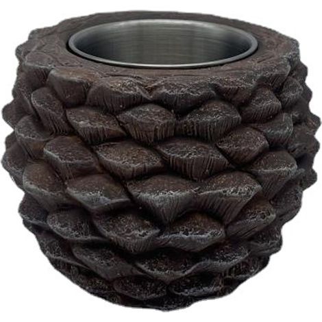 Estufa Pinecone 001 Spirit: base de hormigón, llama real, portátil para uso en interiores y exteriores.