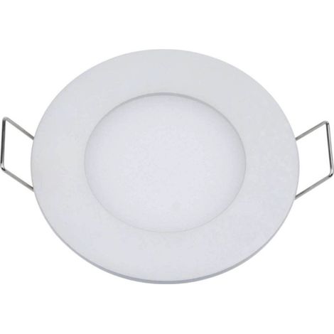 Plafonnier LED rond 3W 12V encastrable ultra fin – Aluminium blanc – 300 lumens – Blanc neutre 4000K – Angle 160° – Ohm-Easy (1/4)