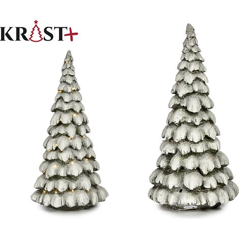 ARBOL NAVIDAD BLANCO LUZ LED 47 CM