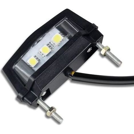 1 Pc Eclairage De Plaque D'immatriculation De Moto, 12V Universel Moto LED Feu Arrière Feu Arrière Plaque D'immatriculation, Lumière Blanche (1/5)