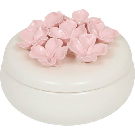 Fioriera in ceramica a forma di rosa d11cm - Atmosphera créateur d'intérieur (1/4)
