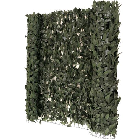 [JAMAIS UTILISÉ] Brise-vue de balcon HHG-587, brise-vue pare-vent habillage pour balcon 150x300 cm Feuillage