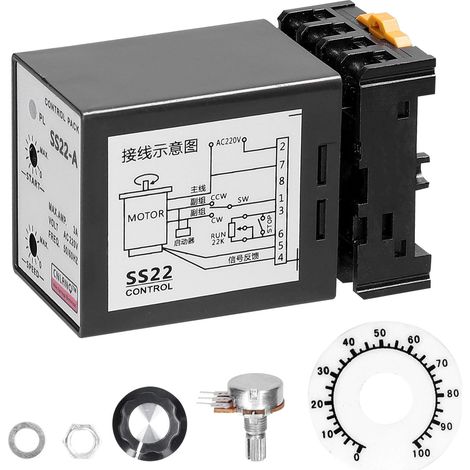 Contrôleur de vitesse SS22-A 6-250W AC220V 3A 50/60Hz, régulateur de vitesse précis pour moteurs