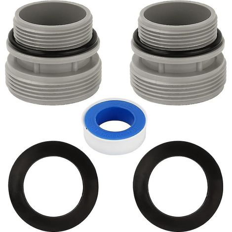 Adaptateur pour tuyau de piscine 1 1/4 pouce à 1 1/2 pouce, permettant de convertir les pompes, filtres et pompes à chaleur de piscine en tuyaux de 1 1/2 pouce de hauteur. (1/5)