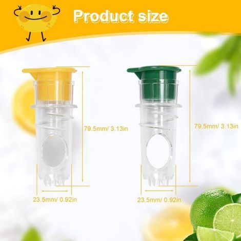 Presse Citron - Manuel - Pour Agrumes - 2 Pièces - Jaune Et Vert (1/5)