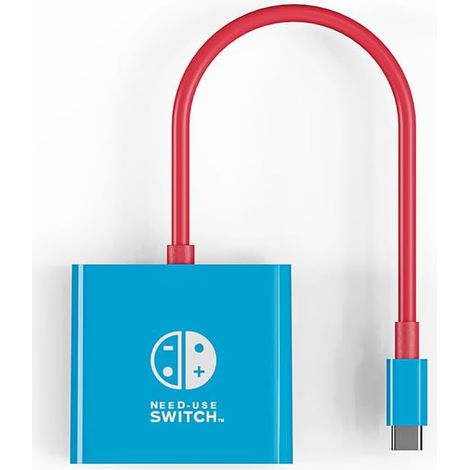 4-in-1 USB-C-Konverter-Hub, tragbarer USB-C-zu-HDMI/VGA-Adapter für Nintendo Switch/Switch OLED/MacBook/Laptop/iPad Pro/Android-Smartphone, Typ-C-zu-HDMI/VGA-Adapter (1/5)