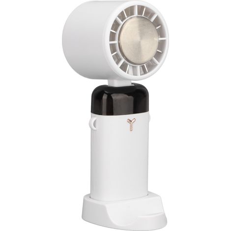 Ventilateur de poche pliable, moteur sans balais, écran numérique, 3 vitesses, batterie 3600mAh, refroidissement puissant, silencieux, blanc (1/4)
