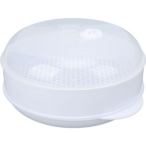 Mikrowellen-Dampfgarer mit transparentem, formstabilem Deckel, Griff und Deckel, ideal für die heimische Küche. Einlagig. (1/5)