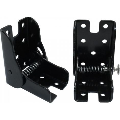 Lot de 2 charnières à 90 degrés robustes, noires, autobloquantes, pour établi pliant, pour pieds pliants, lits, meubles (1/5)