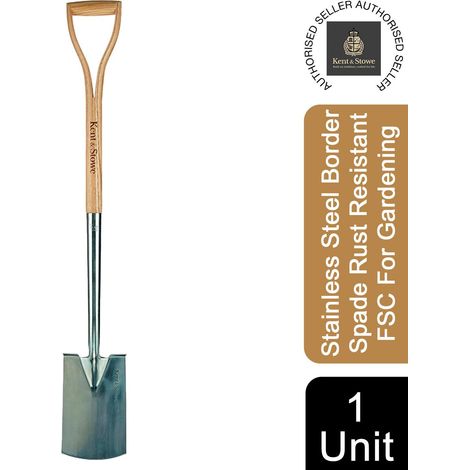 Kent & Stowe 70100013 Stainless Steel Border Spade, FSC K/S70100013 (1/5)
