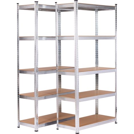 Pack 2 Estanterías Metálicas en Kit Catter House Max Pro 90x40x180 cm Estanterías de Almacenaje con 5 Baldas Ajustables Soportan hasta 875 kg (1/5)