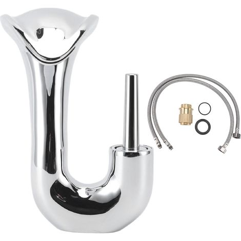 Robinet mitigeur cascade monocommande en cuivre moderne plaqué or pour salle de bain et toilettes. (1/5)