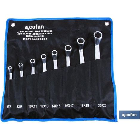 Set 6 Pcs Llaves Acodadas De 6-7 A 16-17