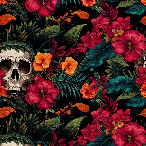 Tela Oxford decorativa para exteriores - Motivo de calavera I DX4925 (1/5)