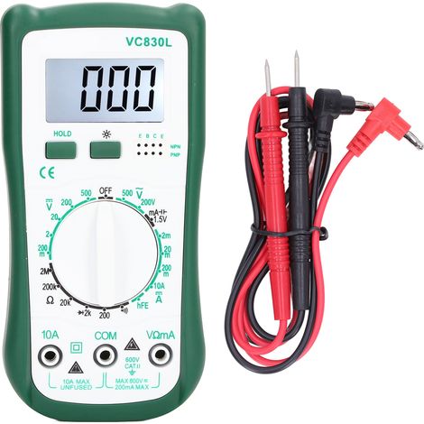 VC830L Multifunktions-Digitalmultimeter mit LCD-Anzeige – Misst Spannung, Stromstärke und Widerstand