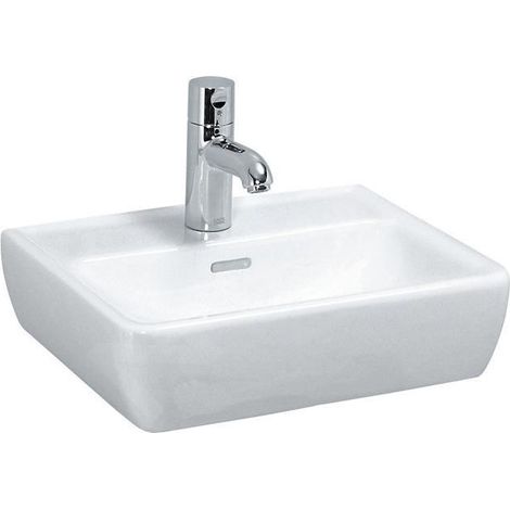 Laufen Pro - Lave-mains, 450x340 mm, 1 trou pour robinetterie, avec LCC, blanc H8119514001041 (1/4)