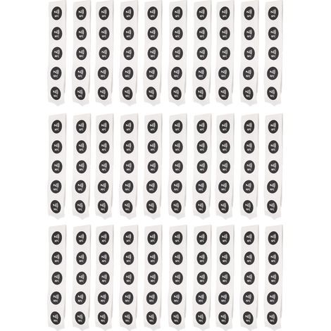 30 Étiquettes NFC PVC imperméables 504 octets programmables autocollants pour TagMo téléphone noir (1/5)