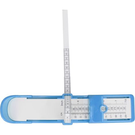 Mesureur de pieds enfant 20cm, pédimètre précis et portable, outil de taille de chaussures sûr pour bébés et enfants, bleu, dispositif de mesure ergonomique (1/5)