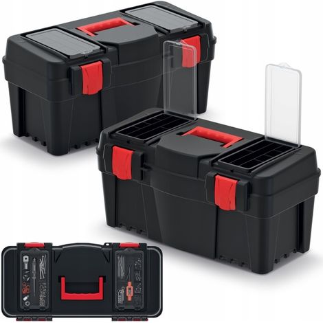 Caja de herramientas universal KARGO CLASSIC de 55x27 cm con bandeja y 2 compartimentos.