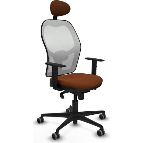 Sedia Ufficio con Poggiatesta Jorquera Piqueras y Crespo 1D036G1 Bianco Marrone (1/5)