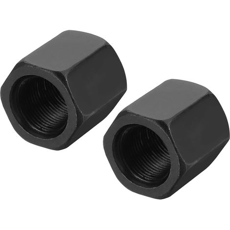 Écrous D'Accouplement Hexagonaux M22 x 1.5mm Pas, 2Pcs 35mm/ 1.4" Longeur Classe 10.9 Acier Au Carbone Filetage Complet Tige D'Accouplement Écrou Tige Filetage Fin, Noir (1/5)