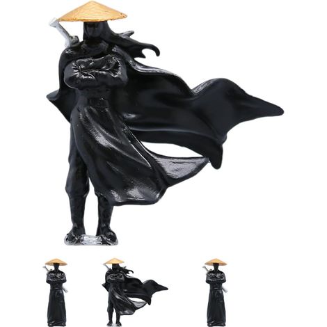 Robuste chinesische Miniatur Gartenfiguren 4 Stück aus