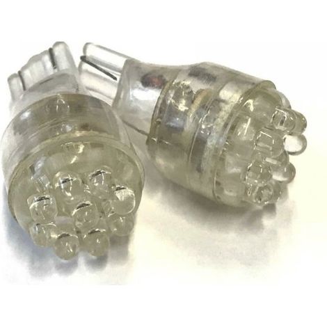 Coppia 2 Lampade Led T10 T15 Con 9 Led F3 Colore Giallo Yellow12V 0,2W
