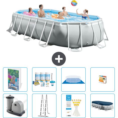 Intex Piscine Prism Frame Ovale - 503x274x122 cm - 9-pièces  S548