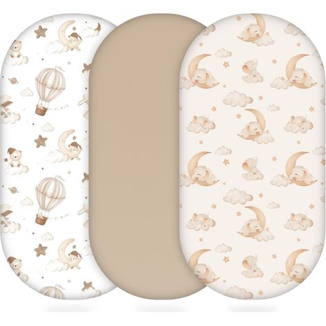 Cot Fitted Sheet 40 x 80 cm for Moses Basket and Baby Carrycot (1/5)