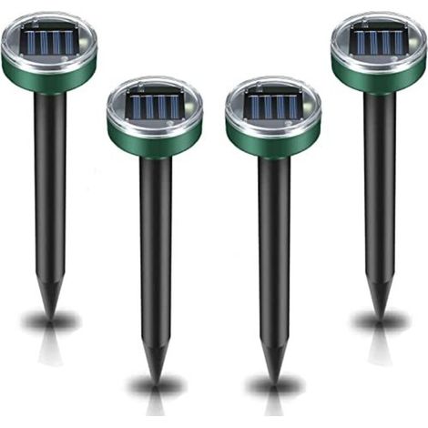[NEVER USED] Professional Mole Repeller, 4 Pack, Against Moles, Vole Repeller, Ultrasonic, Solar Mole Repellent