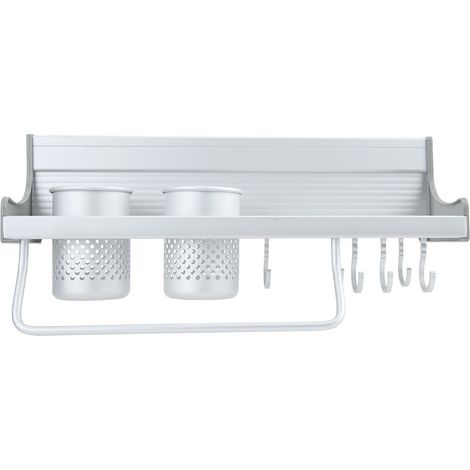 Étagère de rangement murale en aluminium pour cuisine et salle de bain (1/5)