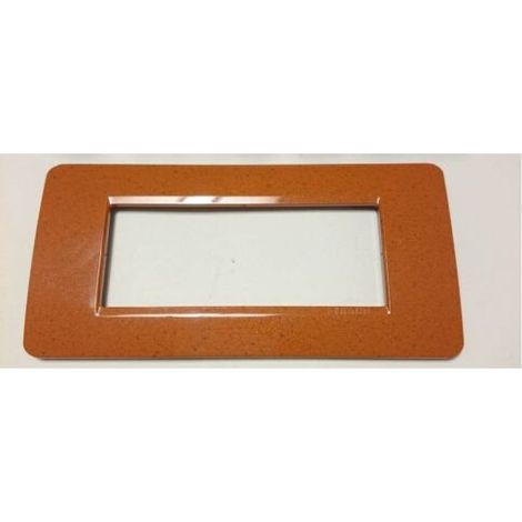 Placca Matix 6 posti, colore terra, moduli compatibili  BTIAM4806LST