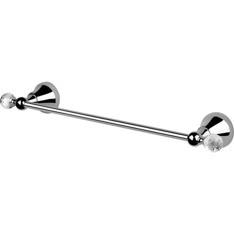 Porta asciugamano per lavabo o bidet con cristalli Pollini Acqua Design Carlotta CA1505S1  Cromo - L 440 mm