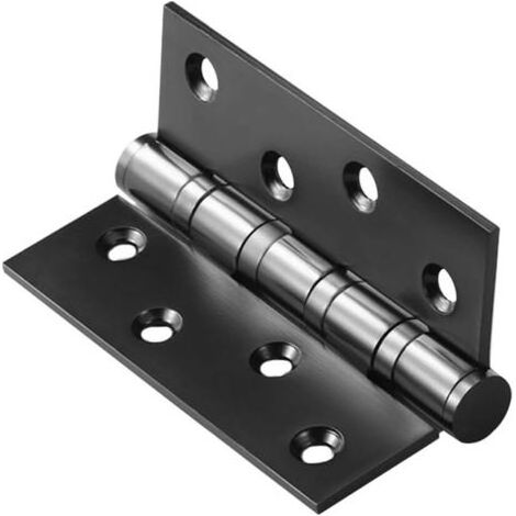 Charnière Inox Charniere Porte 102x76 mm, Charnieres de Portes en bois Exterieures Placard Roulement à Billes, 1 paire (2 pièces) (1/5)