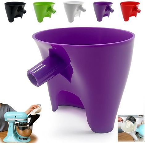 Entonnoir à farine pour robot pâtissier Kitchen Aid Artisan KSM150, protection anti-éclaboussures pour robots pâtissiers inclinables de 4,5 et 5 pintes, outil de cuisson lavable au lave-vaisselle et s (1/4)