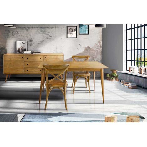 ABBY - sedia moderna in legno con seduta in paglia (1/2)