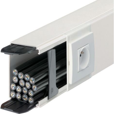 Goulotte de distribution cloisonnable lifea LFF 40x90mm PVC Blanc