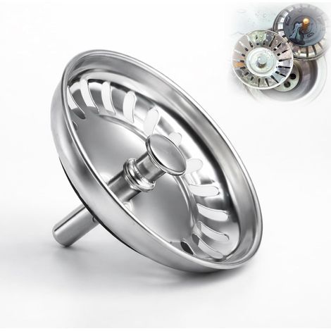 1 Pièce Bouchon d'Évier Cuisine, Grille Évier Cuisine avec pour Joints de Rechange pour Boîte de, Bouchon Évier Cuisine 79mm, Ne Se Bouche Ne Déborde Pas, Filtre Évier, Compatible IKEA ATLANT DOMSJÖ (1/5)