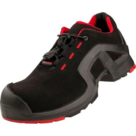 [GEBRAUCHT] B-Ware Uvex Sicherheitsschuh Halbschuh Unisex S3 ESD Schwarz Rot Schnellverschluss (1/2)