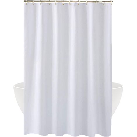 1 rideau de douche opaque, uni et imperméable, pour salle de bain. (1/5)
