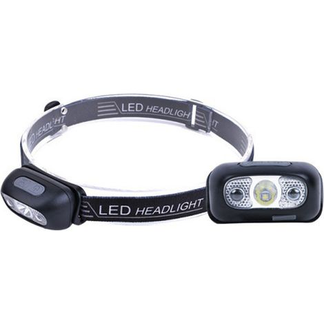 Lampe frontale rechargeable USB avec bandeau rétractable, éclairage d'urgence intelligent à induction, lampe frontale portable compacte pour l'extérieur (1/5)