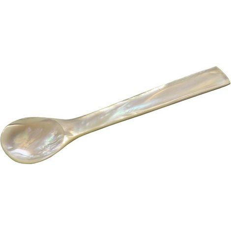 Cuillère en Nacre Naturelle pour Caviar et Œuf Dégustation Artisanale Bords Droits 11 cm - PANGIVO (1/5)