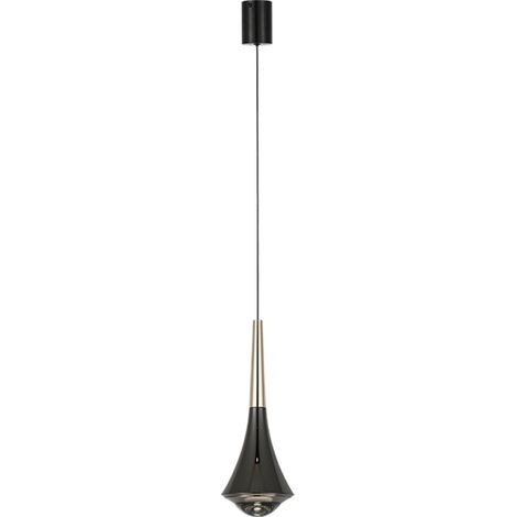 Moderna lampada a sospensione a LED da 7 W, faretto di sollevamento retrattile, nero perla, altezza regolabile, lampada a sospensione d'accento, faretto lineare da 3000 K per sale da pranzo e soffitti
