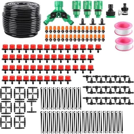 Système d'irrigation Jardin, 212 Pièces Kit d'irrigation Goutte, Kit d'irrigation Goutte à Goutte Automatique avec 60 Meter Tuyau, Kit arrosage Automatique pour Jardin pelouse Serre Plantes (1/5)