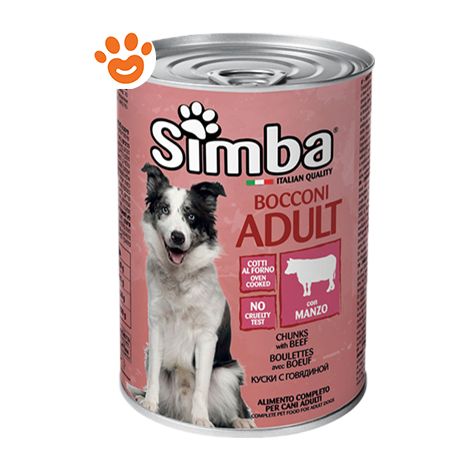 Monge Simba Dog Adult Manzo - Monge Simba Dog Adult Manzo - Lattina Da 1230 Gr