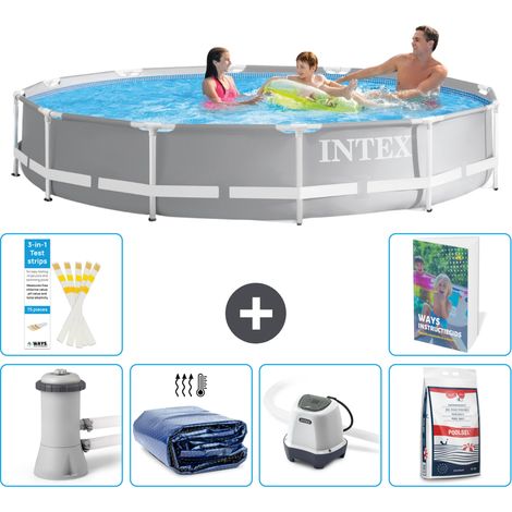 Prism Frame Pool Rund - 366x76 cm - 7-teilig S329