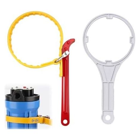 2-teiliges Ölfilterflaschen- und Filterschlüssel-Set – 10-Zoll-Verstellgurt, multifunktionale Rohrleitung (1/5)