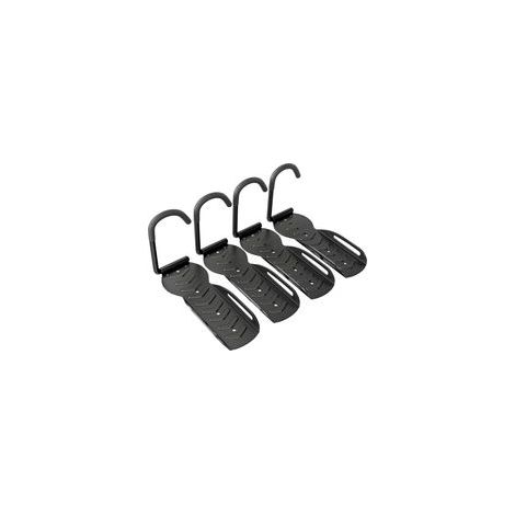 Set mit 4 Wand-Fahrradhalterungen, Wandhaken für Fahrradaufhängungen, für den Innen- und Außenbereich, 25,5 x 10,5 x 4 cm, schwarz (1/5)