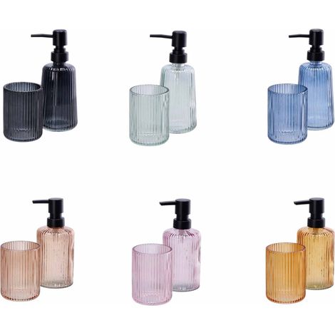 Regalo Italiano Set 2 Pz da Bagno Ass. Vetro Multicolor 1 Pz